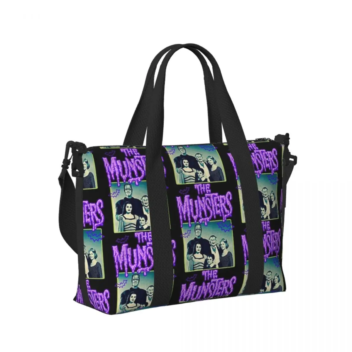 

The Munsters Beach Travel Bag Large Capacity Tote Bags for Gym Yoga Women Shopping Duffle Shoulder Bag