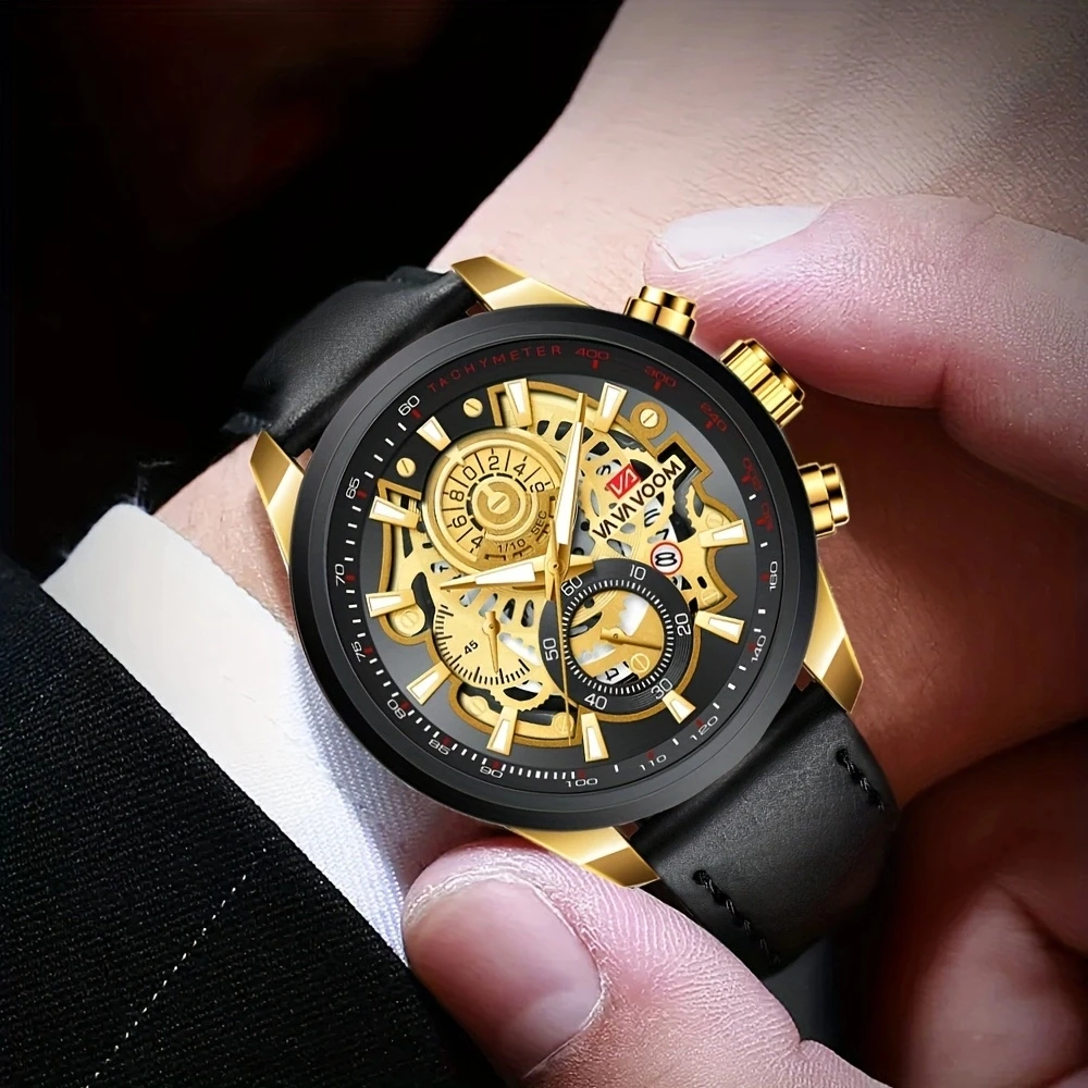 

Men Sports Watch Fashion Lndustrial Style Student Gold Business Clock Waterproof Dropshipping Jewelry Watches Relogio Masculino