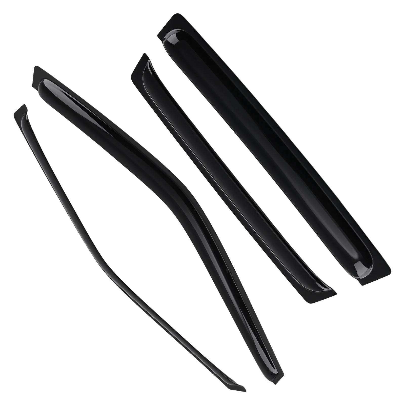 

Window Rain Guard Vent Visor for Nissan Frontier Crew Cab 2005-2020 Black