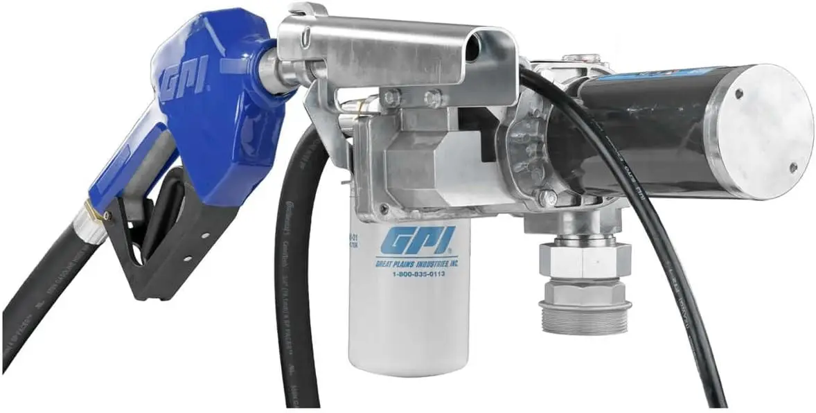 M-150 Series Fuel Transfer Pump, Automatic Shut-Off Nozzle with Filter Kit, 15 GPM, 12 Volt (110612-03)