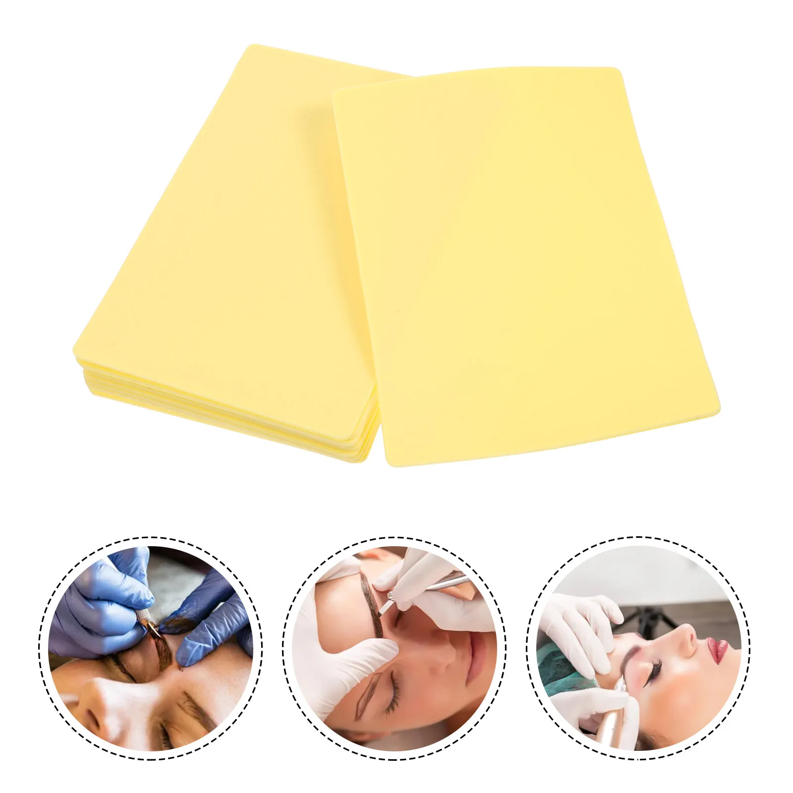 

12 шт. силиконовых тренировочных накладок 3 мм, двусторонние, утолщенные, для татуажа, макияжа бровей, обучения начинающих, имитация кожи