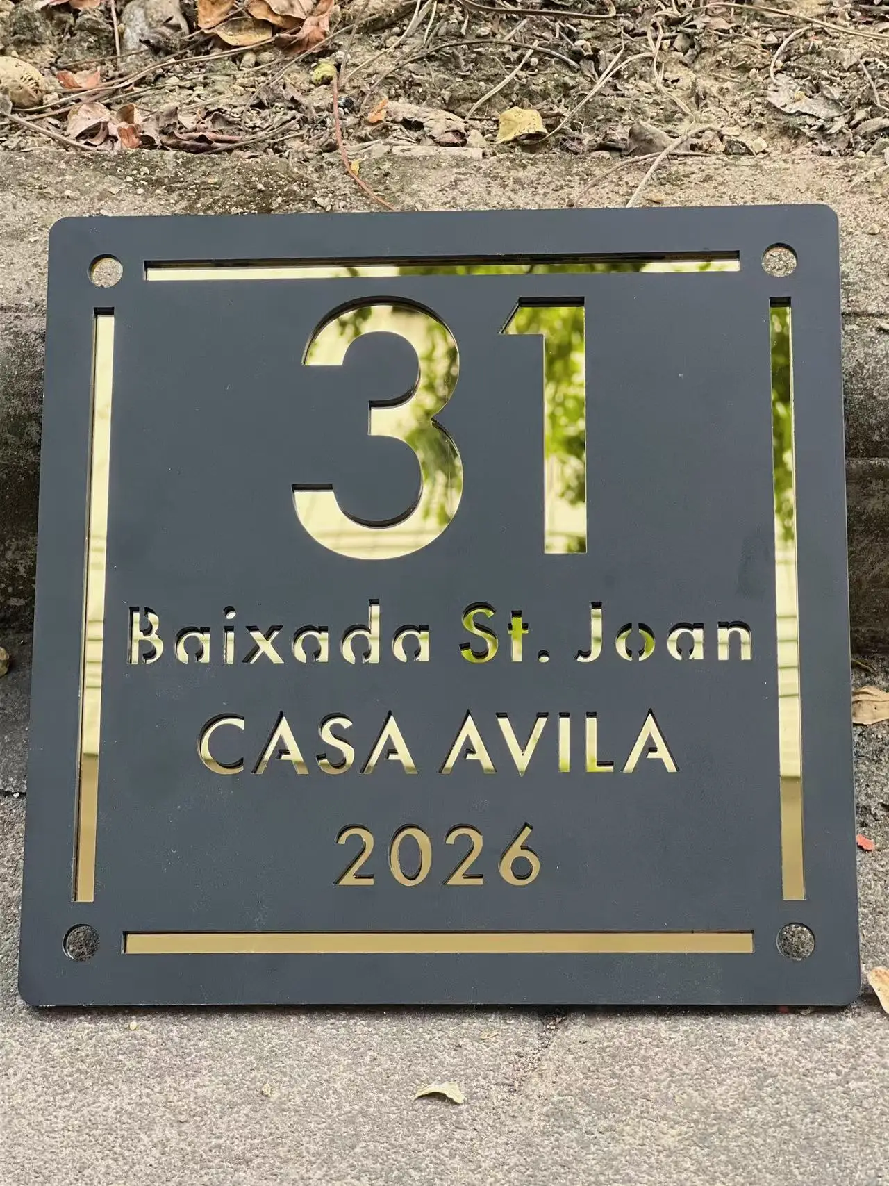 Personalized Custom Acrylic Modern House Numbers Sign Door Address Street 3D Letter Number Plaques Outdoor Name Home Decor Plate