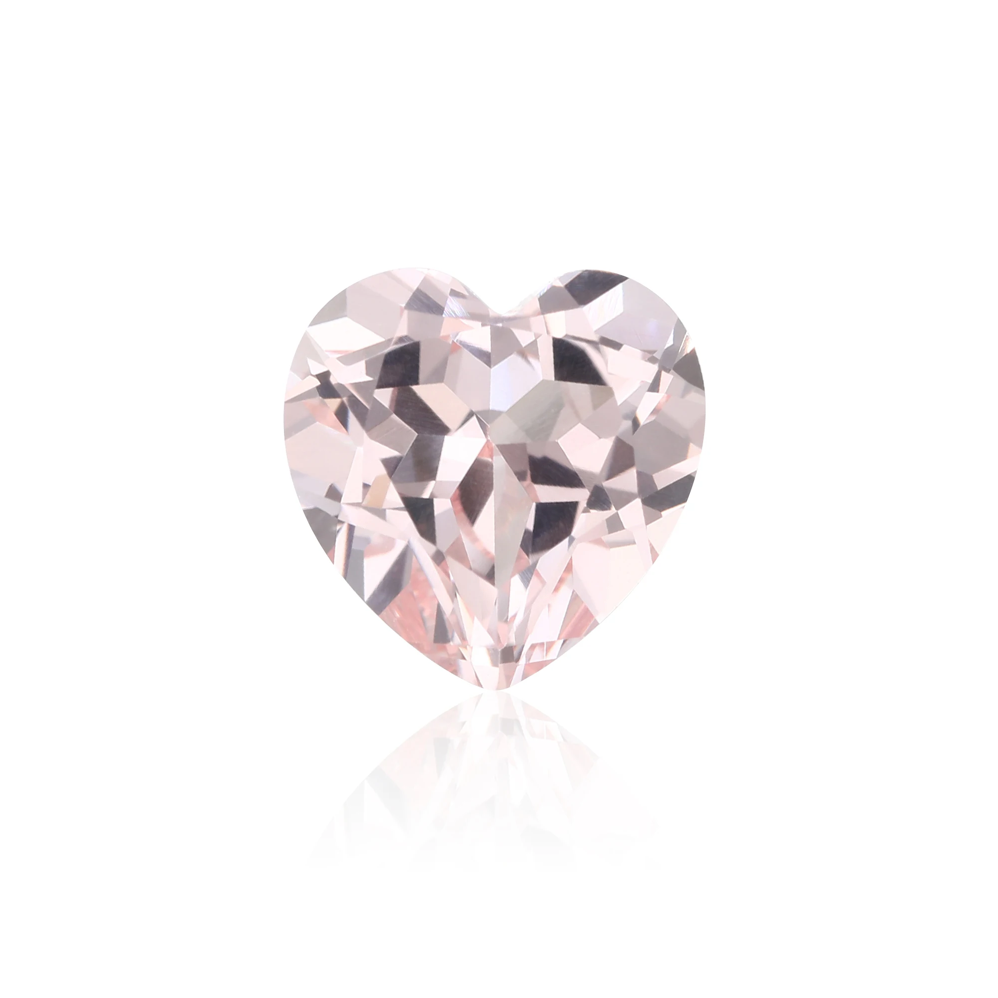 Eme jewe – saphir cultivé en laboratoire, coupe cœur rose pour breloques, matériaux avancés pour la fabrication de bijoux avec certificat AGL
