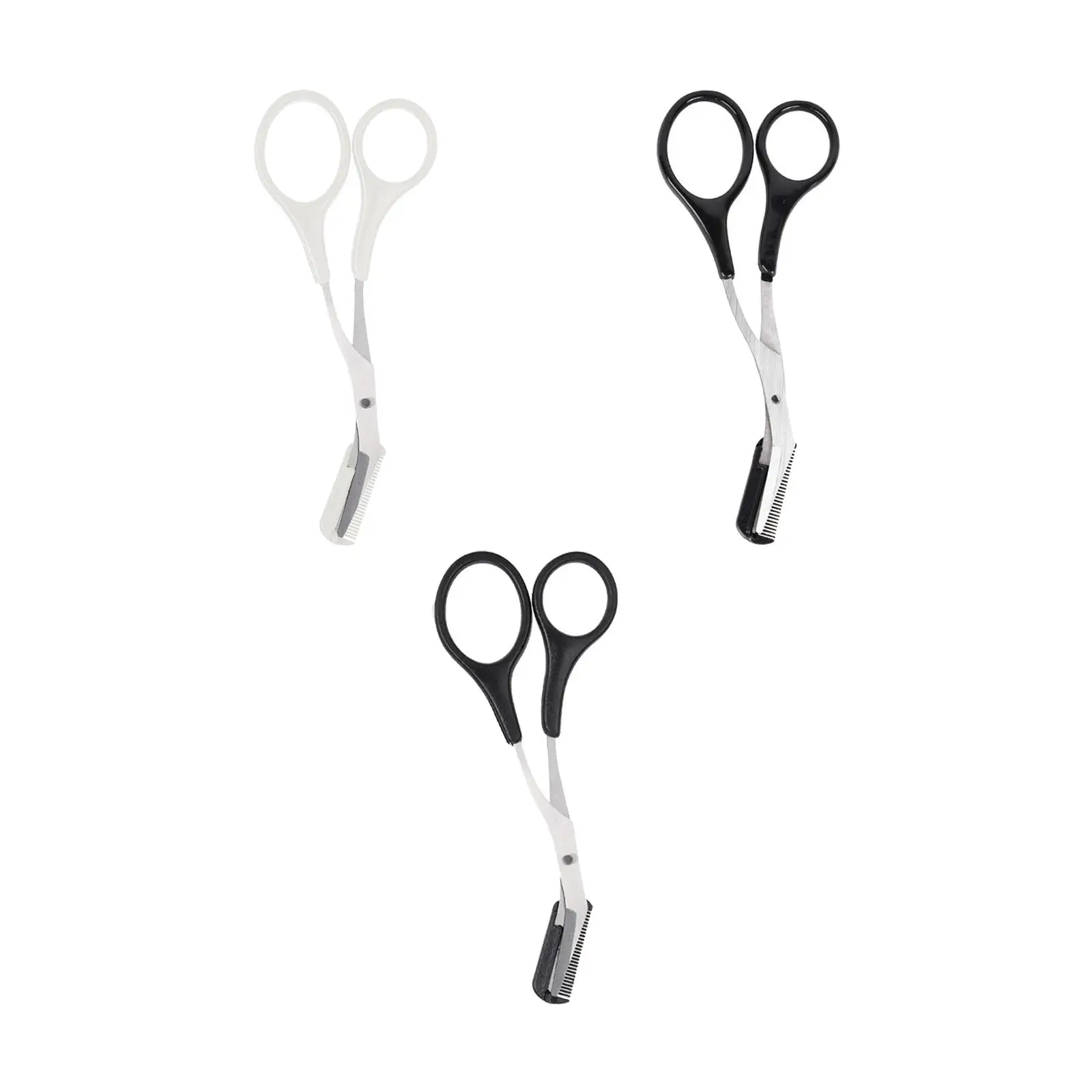 Stainless Steel Eyebrow Scissors Kit with Detachable Mini Comb Sharp Trimming Tool for Eyebrow and Lashes