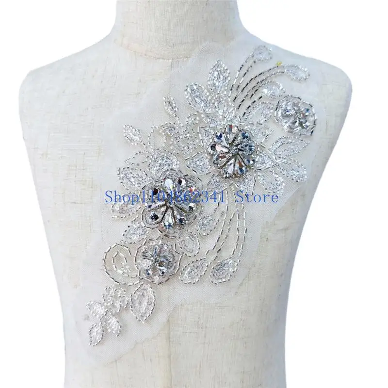 

5asd DIY Patches Appliques Hand Beading Rhinestones for Dress DIY Appliques