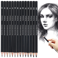 14Pcs/Set Drawing Sketch Pencils Set Wooden Professional Art Supplies HB 2B 6H 4H 2H 3B 4B 5B 6B 10B 12B 1B Painting Stationery