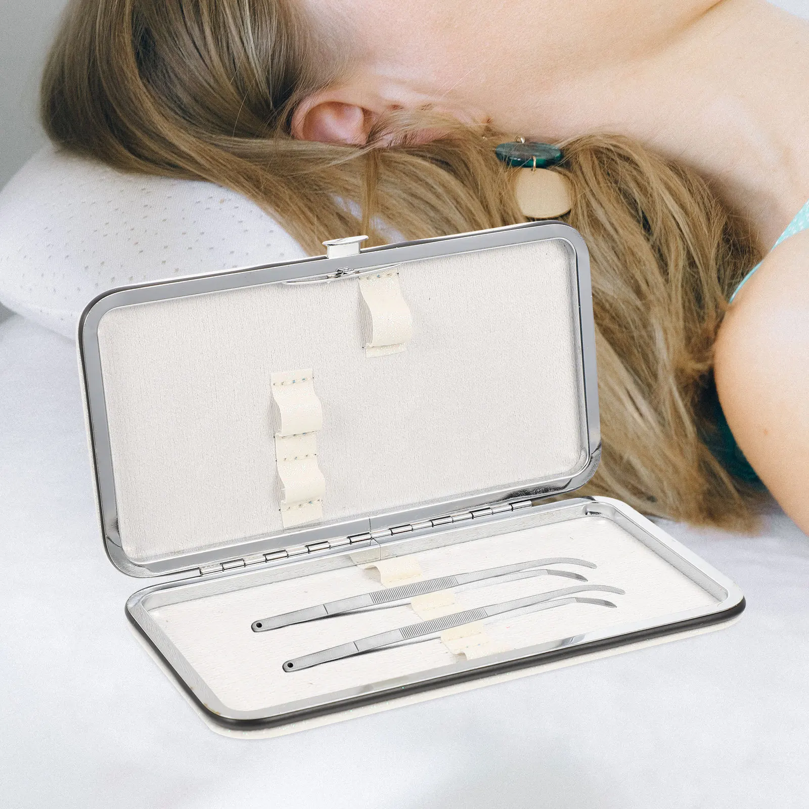 Organizador de pinzas de pestañas, bolsa de almacenamiento, soporte portátil para herramientas de maquillaje, bolsa organizadora de viaje, soporte práctico