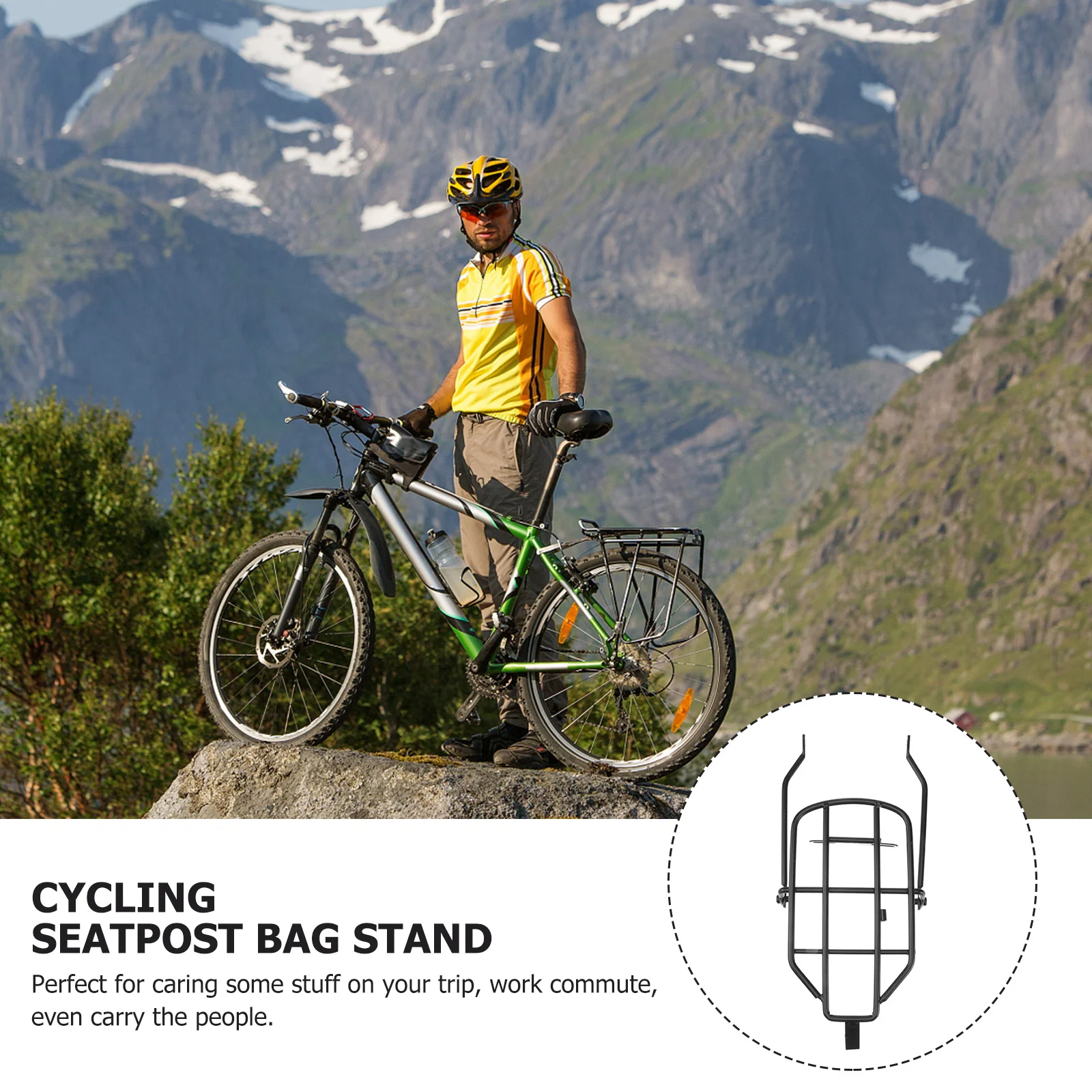 

Bike Rear Shelf Durable Lightweight Folding Cargo Rack For Road Mountain Bikes Luggage Carrier Back Stand Bicycle Rack Cycling