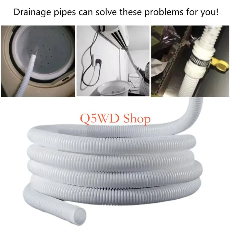 Q5WD Universal Drainage Hose Extension Flexible Strong Rubber Hose for Home Use