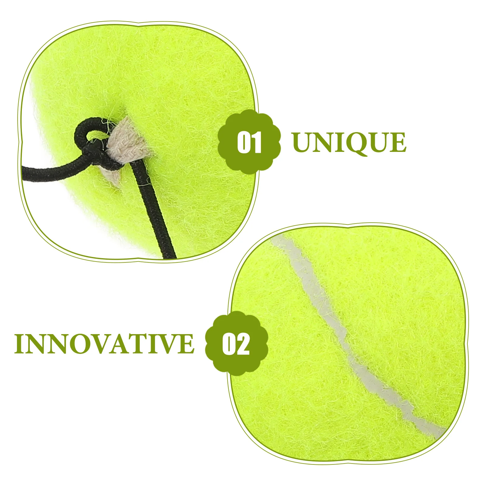 

Single Tennis with Rope Training Equipment for Beginners Portable Practice Ball Lightweight Elastic String Rebound Sport Tool