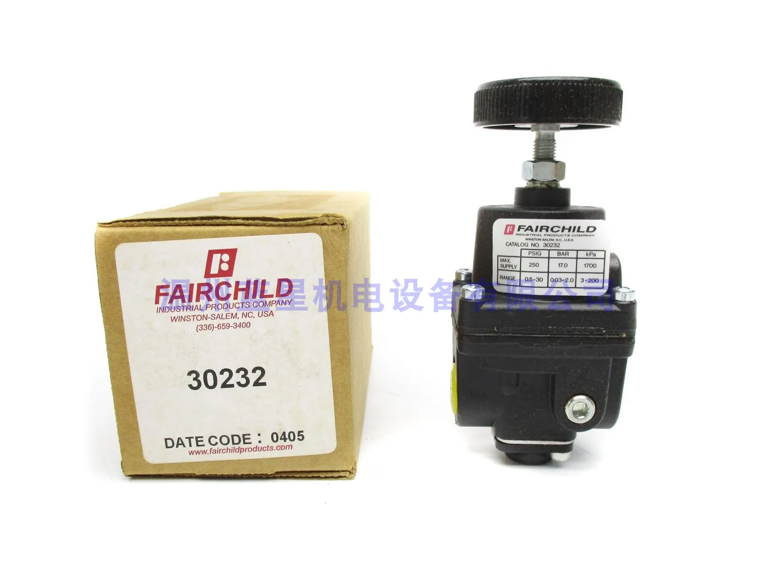 FAIRCHILD Precision Pressure Reducing Valve 30232 Pressure Regulator 0-30 PSIG 1/4