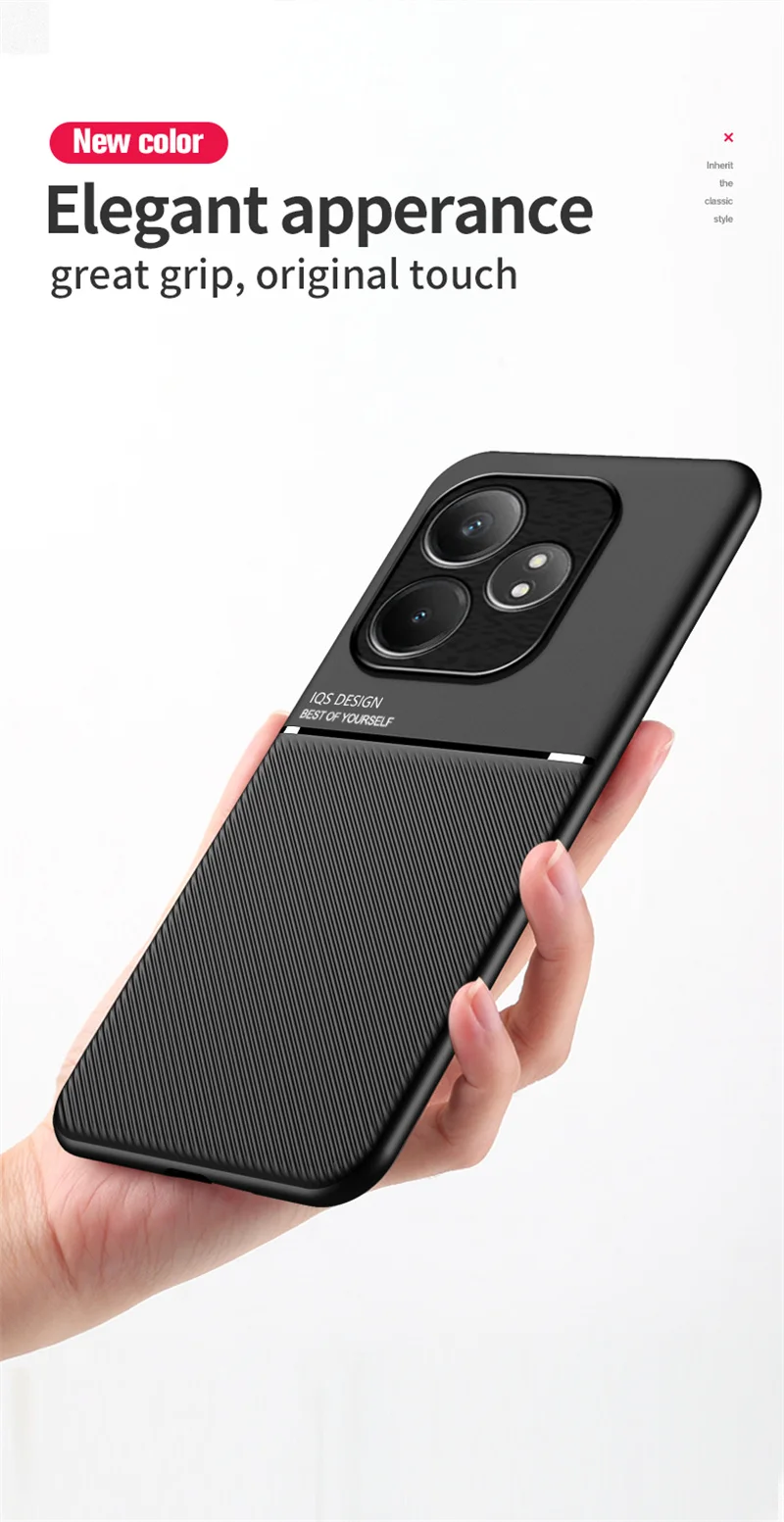 Rugged Non-Slip Case for Realme GT 7 Pro GT 6 6T GT6 Protective Cover Magnetic Suction Holder Coque Fundas Capa
