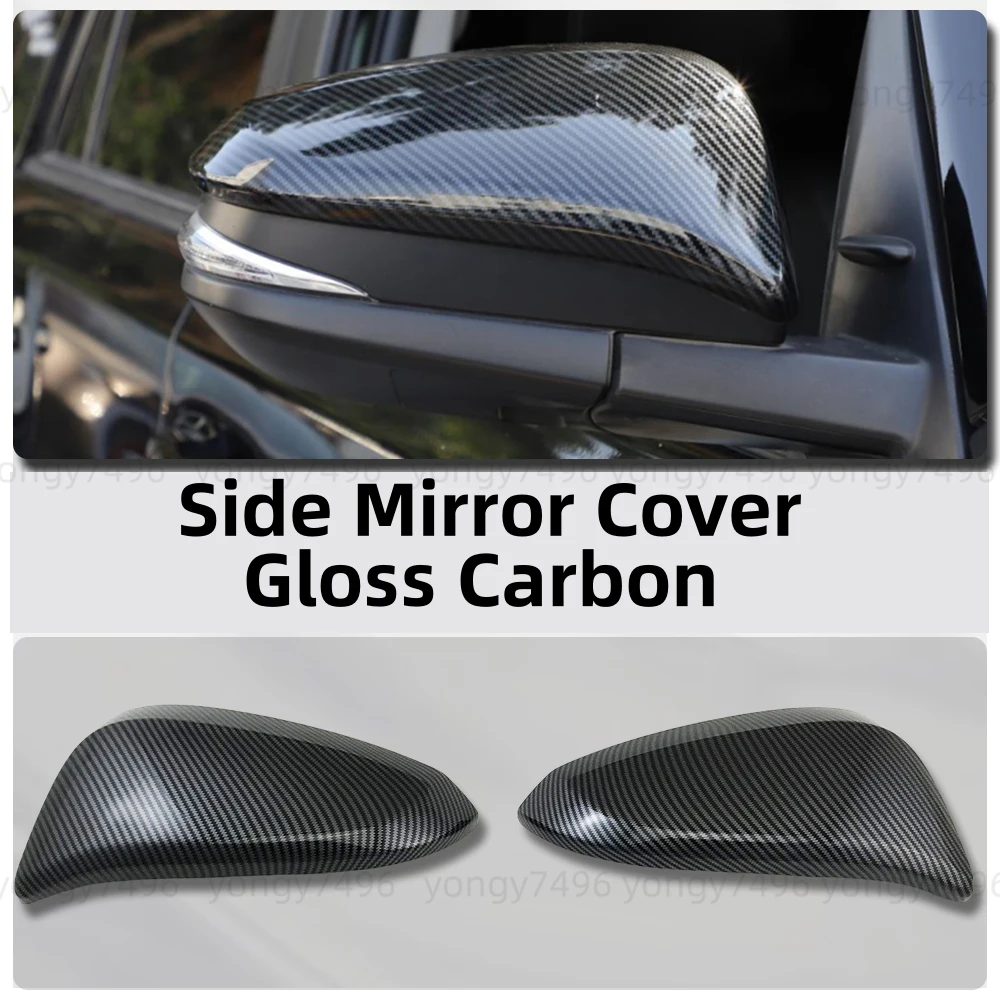 

Gloss Carbon Fiber For Toyota Rav4 4Runner Highlander 2014 2015 2016 2017 2018 Side Mirror Cover Trim Car Rearview Accessories