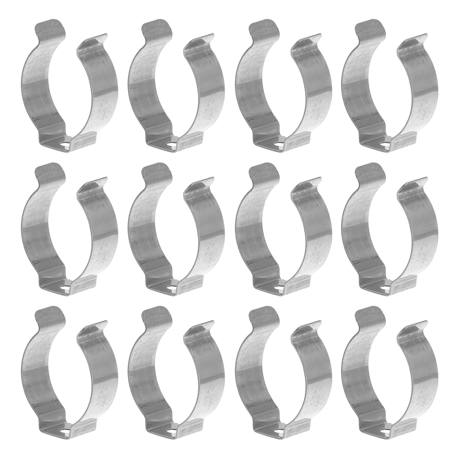 

30 pcs U Shape Tube Light Clips Stainless Steel Heavy Duty Lamp Holders For Garage Storage Shed No Screw Silver Tone