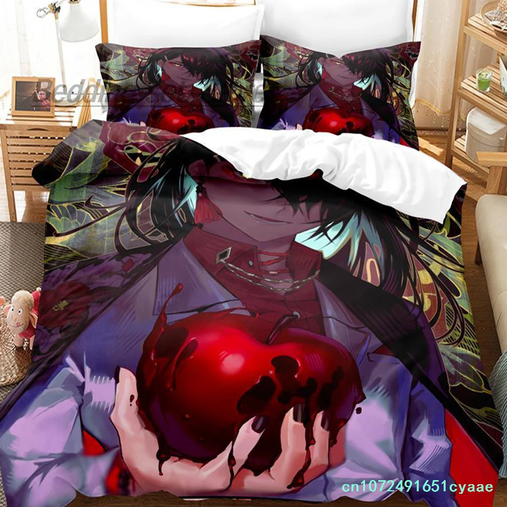 Hololive Vox Akuma Bedding Set Single Twin Full Queen King Size Bed Set Aldult Kid Bedroom Duvetcover Sets 3D Print Anime 2022