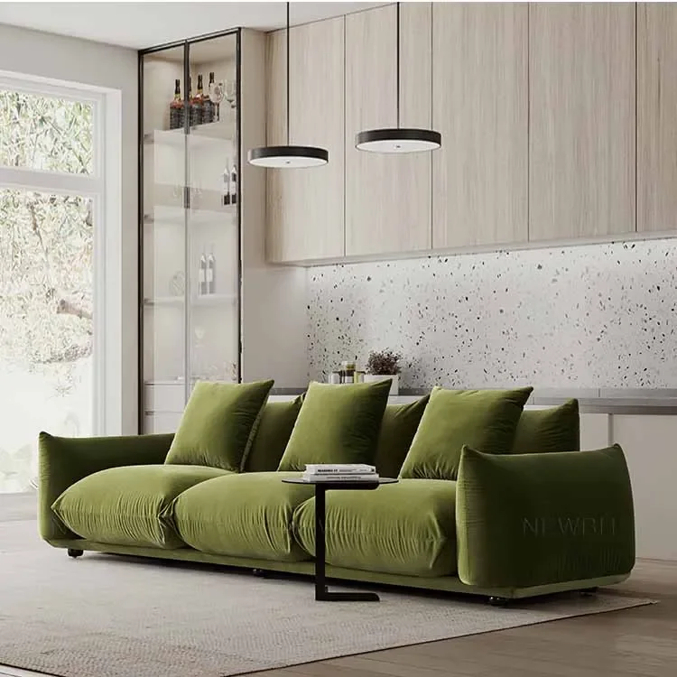 Sofás Nórdicos de Lujo de 3 Plazas, Sofás Modernos Reclinables y Relajantes para Sala de Estar, Puffs para Hotel, Divano Soggiorno, Muebles para el Hogar