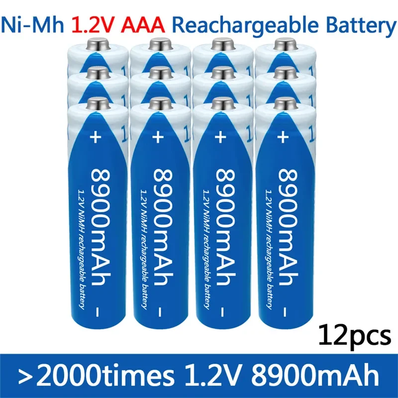 high-quality AAA1.2V 8900mAh 100% Rechargeable NI-MH battery AAA 1.2V 8900mAh, flashlight, toy watch NI-MH battery+free shipping