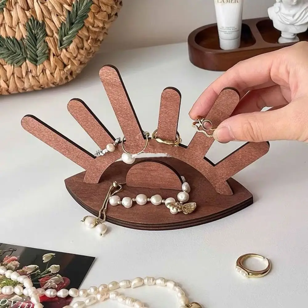 

DIY Wooden Jewelry Holder Storage Handicraft Jewelry Display Stand Ornaments Necklace Bracelet Ring Display Rack Jewelry Display