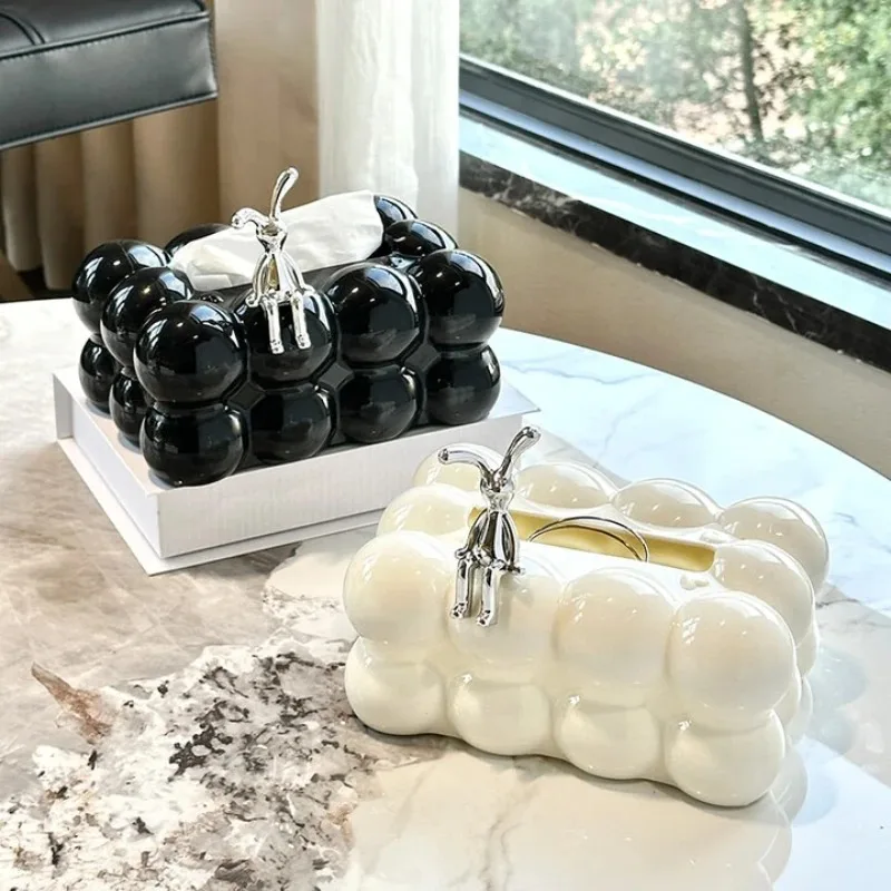 

tissue box, living room coffee table, light luxury household cream style dining room desktop remote control, storage boxs