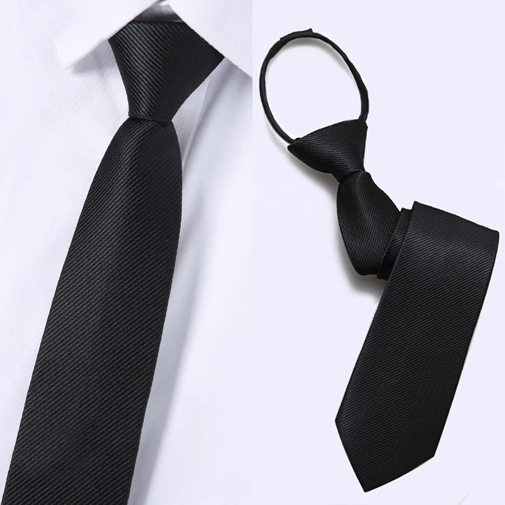 

Business Necktie Black 6cm Striped Tie for Men Lightweight Easy to Tie Suit Neckties Fashionable Gift for Male Friends