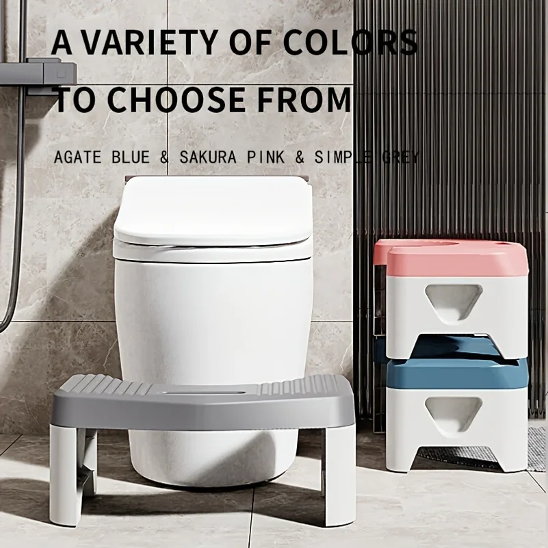 1 Stück Toilettenhocker für Badezimmer, Komfort-Toilettenhocker für Erwachsene, Kinder, Schwangere, Hockhilfe-Fußhocker, Rutschfeste Verstärkung