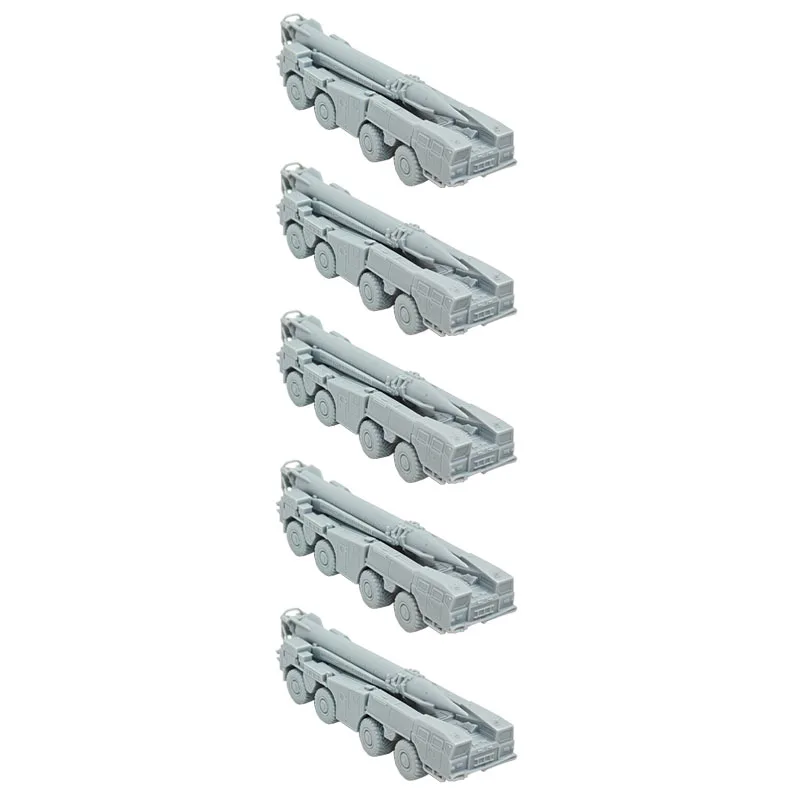 

5PCS 1/144 Scale Scud Missile Launcher Vehicles Resin Model 3D Printed Wheeled Combat Vehicle for Military Sandtable Decoration