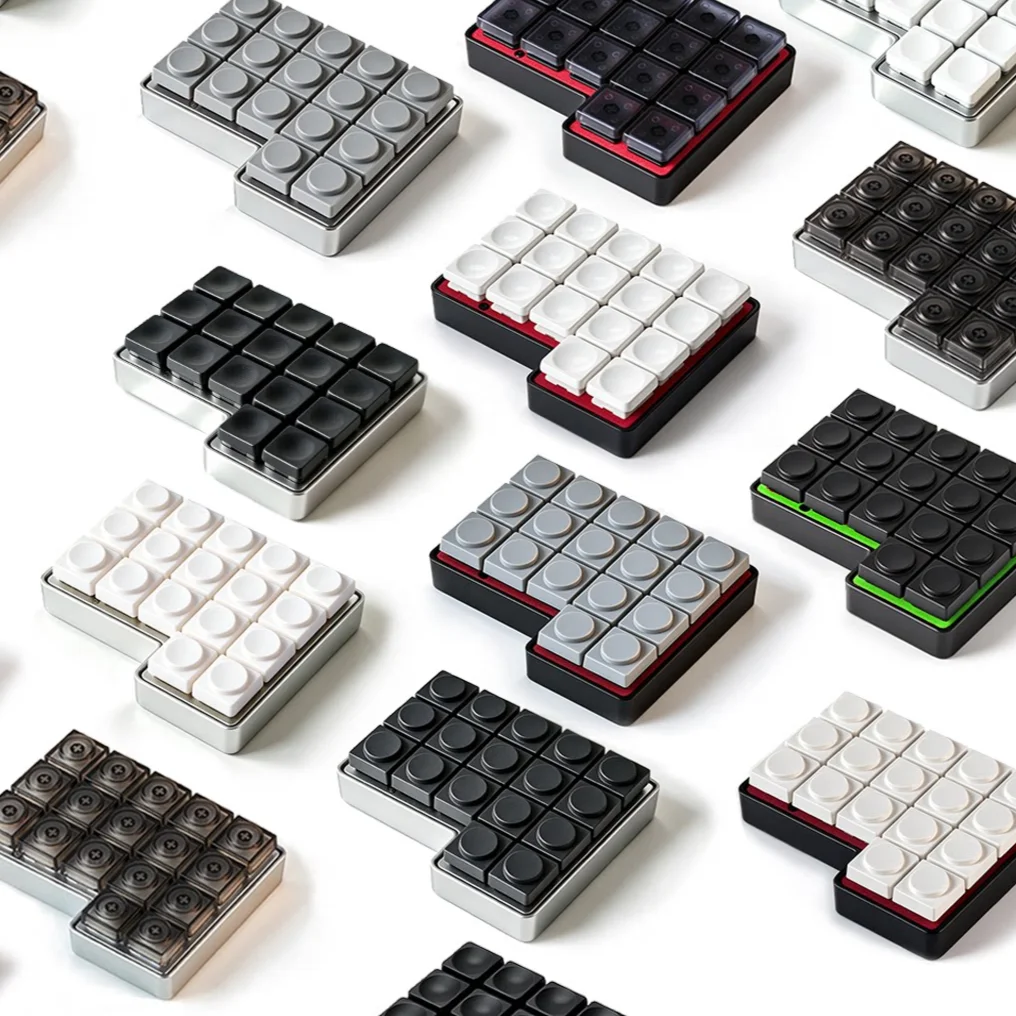 Teclado Mecânico Dividido de Perfil Baixo em Alumínio SP34, Personalizado, Bluetooth, Com Fio, Modo Duplo, Hot Swap, Ergonômico CHOCV2