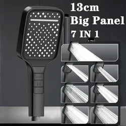 7 Modes Large Shower Head Adjustable One Key Stop Bathroom High-pressure Water-saving Shower Mixer Nozzles Bathroom Accessories