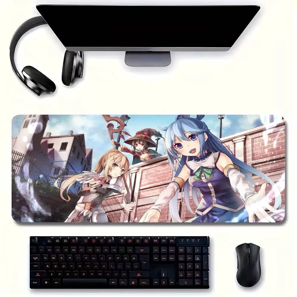 Konosiba Funny And Humorous Anime Mousepad Non-slip Suitable For Office Computers Laptops E-sports Game Desk Mats XXL Keyboard