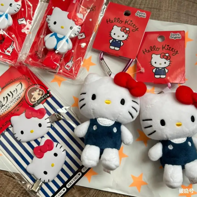 Kawaii Plüsch Anhänger Mädchen kreatives Geschenk japanische Anime Figur hello kittys Student Plüsch tasche Schlüssel bund Ornament Zubehör