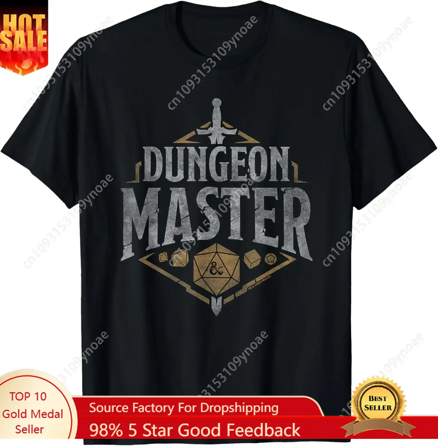 Dungeons Dragons Dungeon Master TShirt Man Women Cotton Tee Soft Shirt Breathable Top Short Sleeves Return Classic Fashion