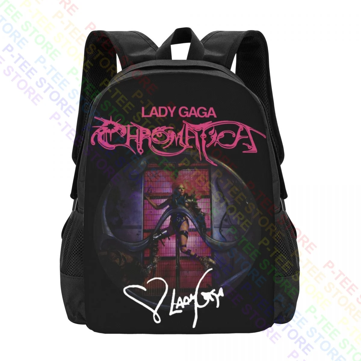 Lady Gaga Chromatica Signature P-1028Backpack Large Capacity Foldable Sports Bag