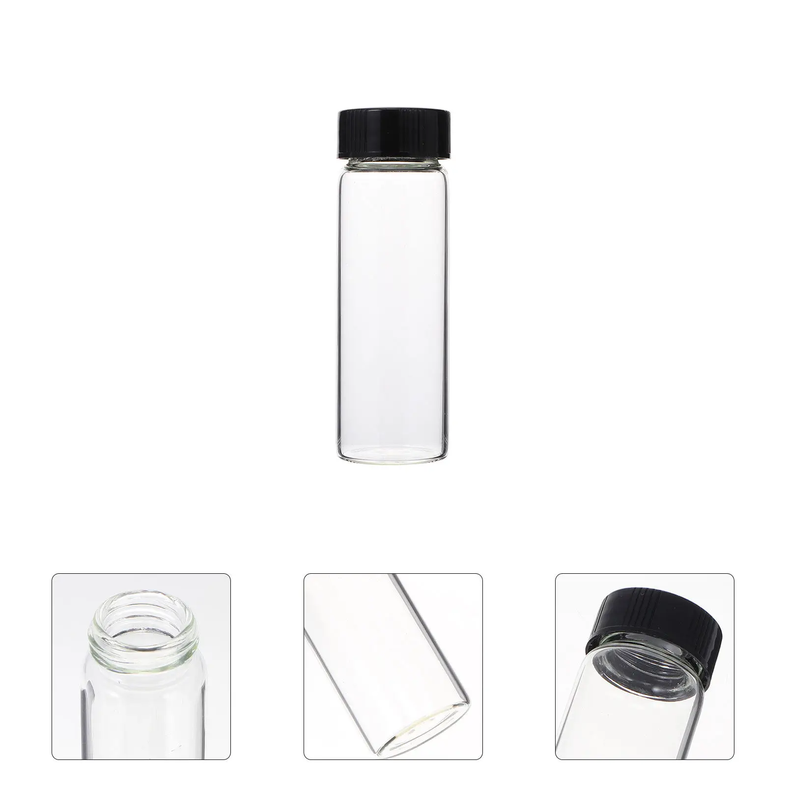 

30Pcs Glass Bottles Transparent 30Ml Screw Mouth Laboratory Reagent Bottles Sample Storage Containers Borosilicate Chemical