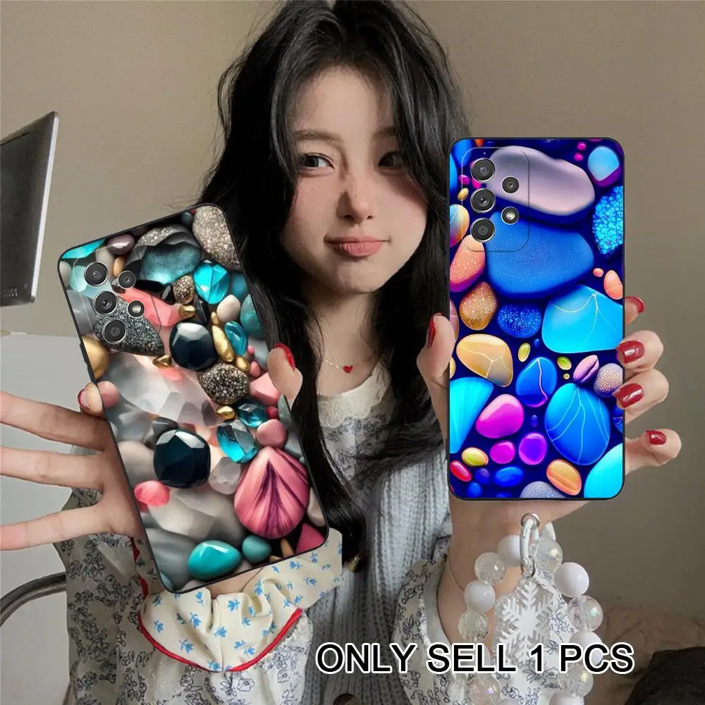 Aesthetic Stones Phone Case for Samsung Galaxy A26 25 24 23 22 21 17 16 15 14 13 12 11 5G Soft TPU Shockproof Cover
