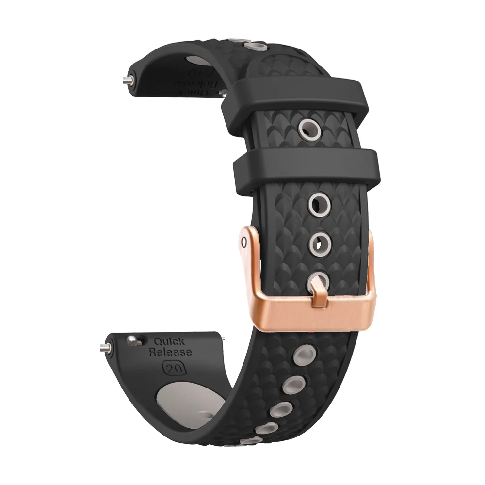 Neues 20 mm Silikon-Uhrenarmband für Garmin Vivoactive 6 5 3 Forerunner 570 42 mm 165 55 245 645 Venu 2 Plus Sq 2 Armband