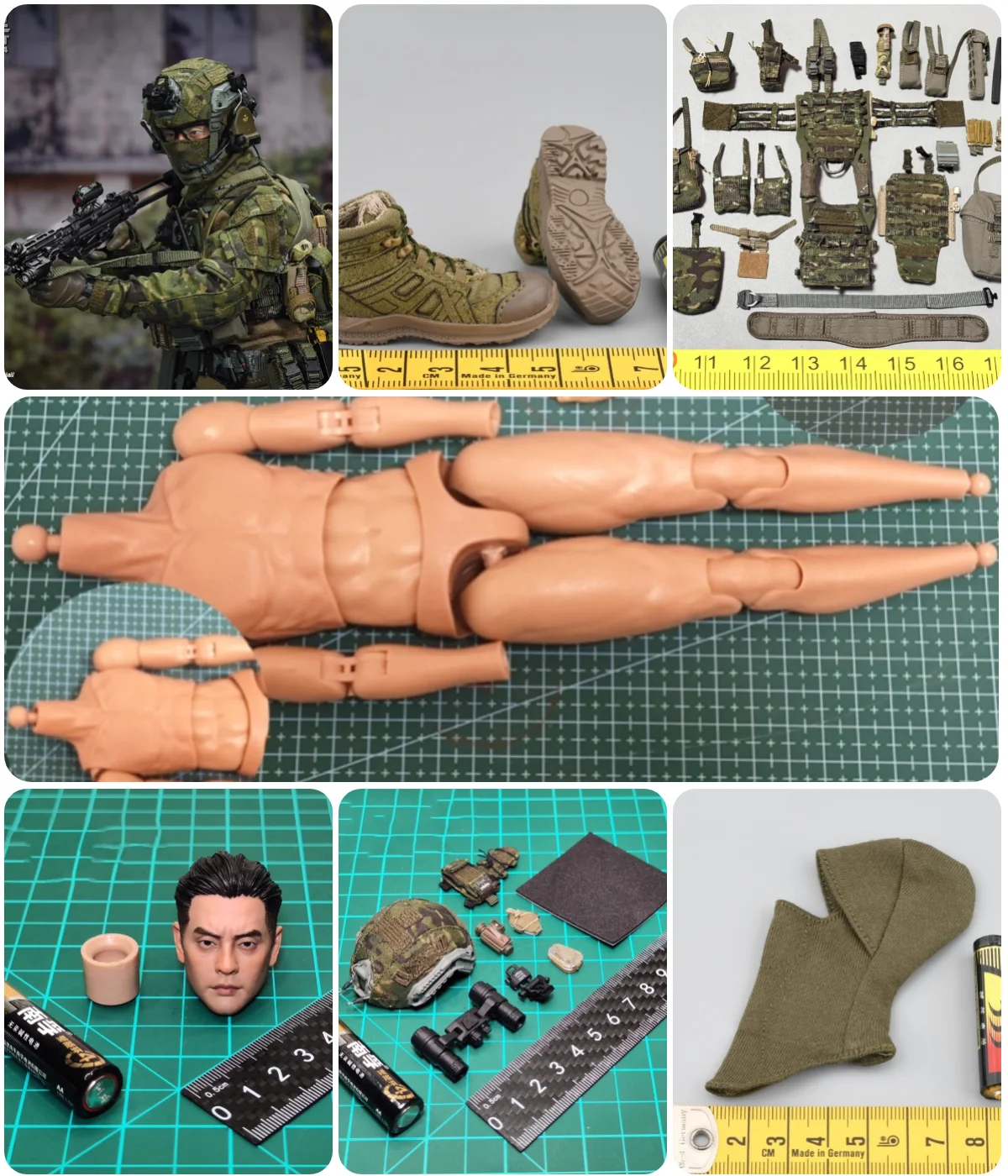 EASY 1/6 Asien HK Soldat Puppe SDU Kopf COO Körper Hängen Brust Action Figur Über 12 "Fans Sammeln ES 26070A 1/6