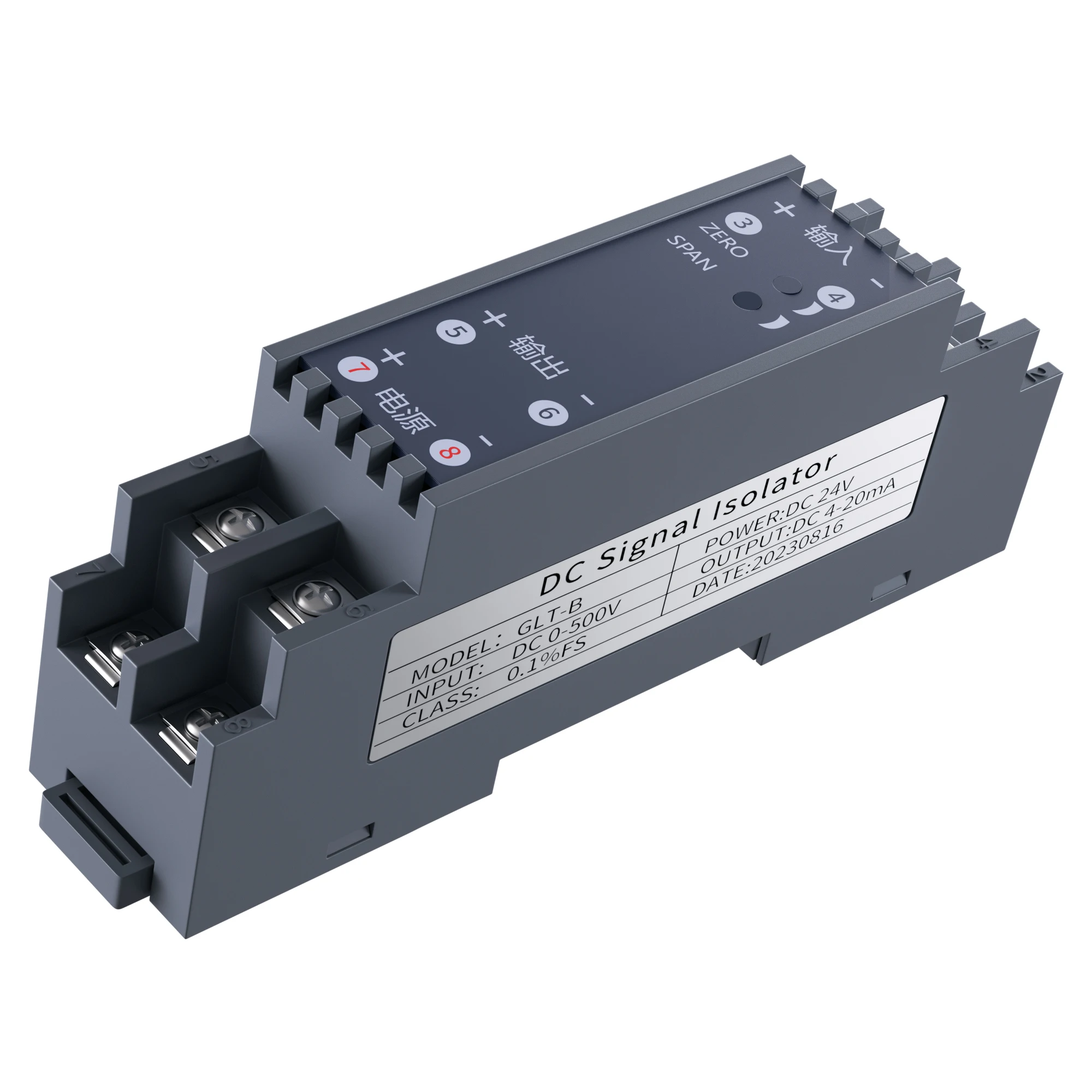 DC Signal Isolator 0-1A 0-5A Current Transmitter 0-10V 0-100V to 4-20mA Voltage Transducer Transmitter