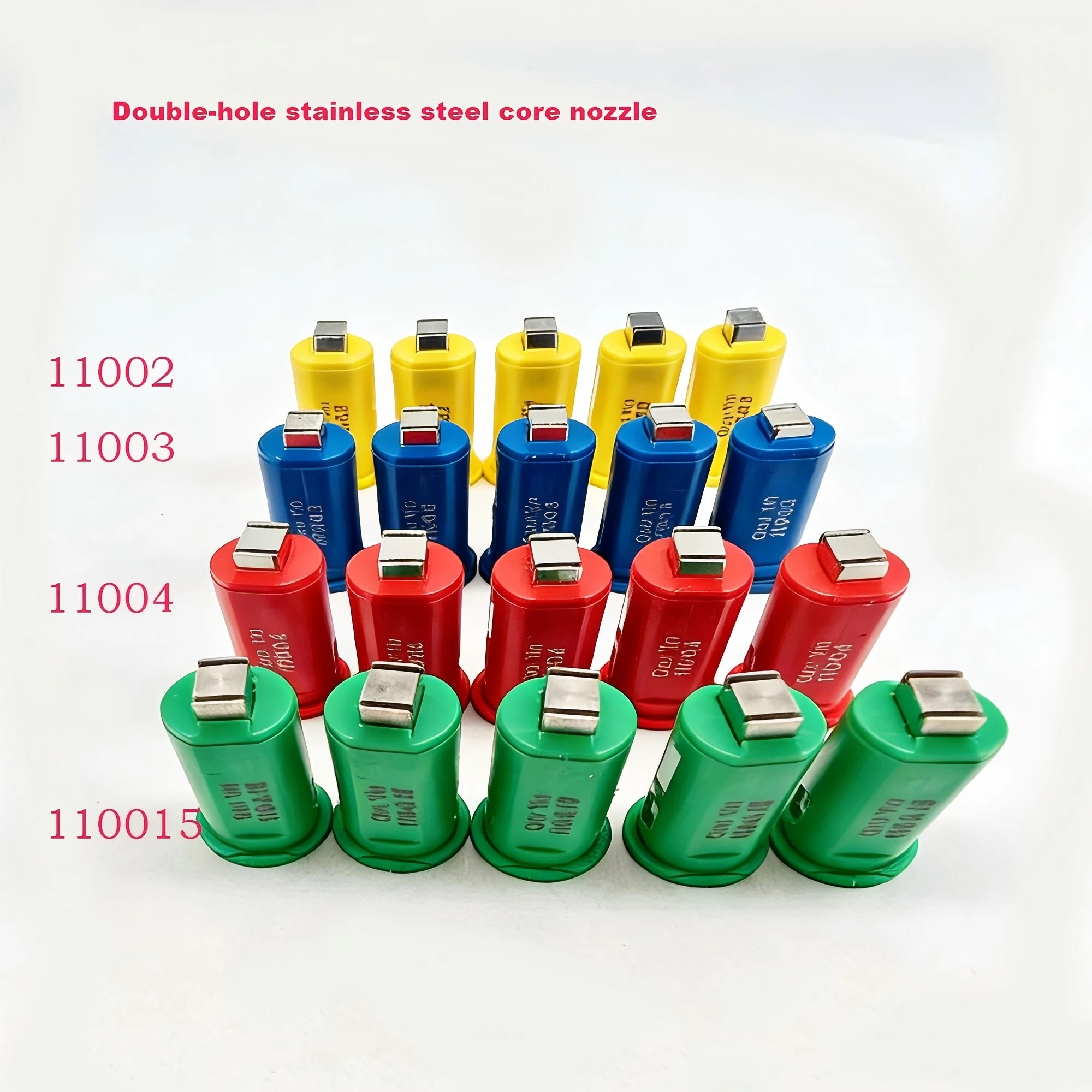 

20 шт. насадок из нержавеющей стали с двумя отверстиями, антидривинговые, для сельскохозяйственных опрыскивателей, для борьбы с сорняками и внесения пестицидов