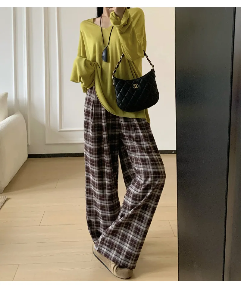 

Широкие брюки с кисточками и эластичной резинкой на талии, прямые женские летние струящиеся брюки с узором для городского отдыха, быстросохнущие модальные пояса с поясом