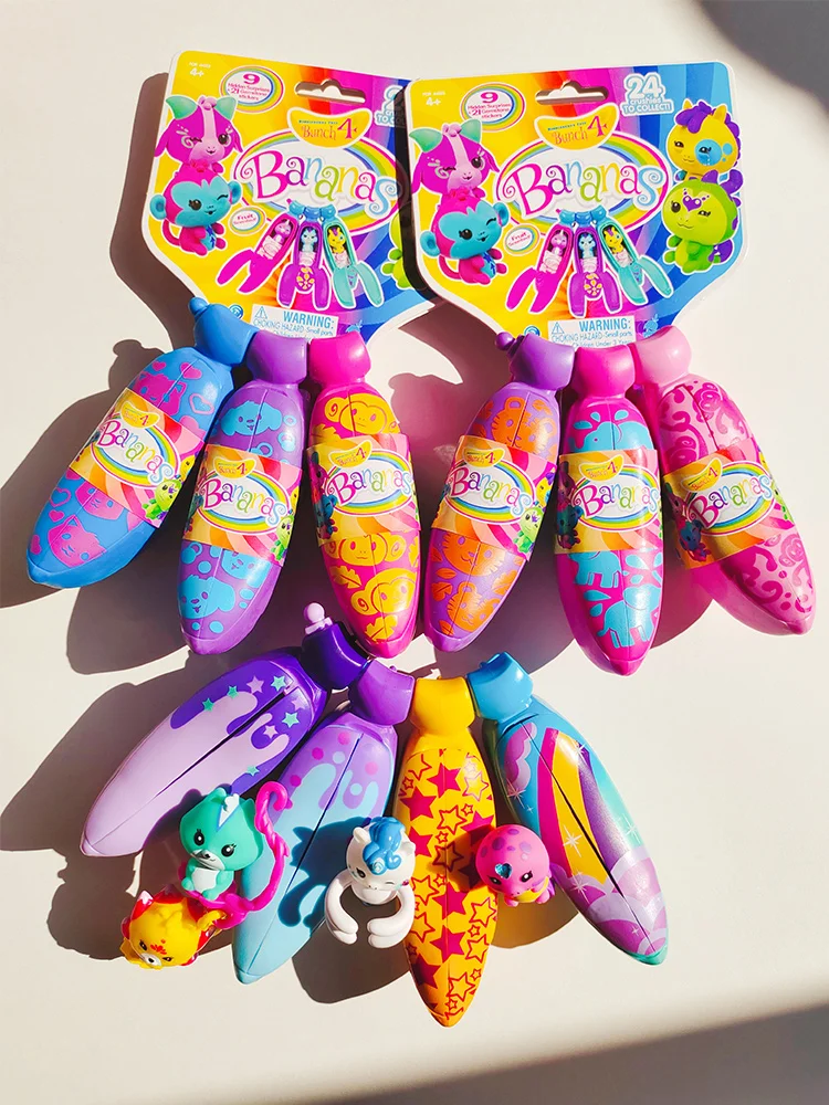 Genuine Surprise Banana Blind Box Animal Elves Banana Figures Toy Girl Fashion Doll Ring Pendant Model Collection  Girl Gifts view 2