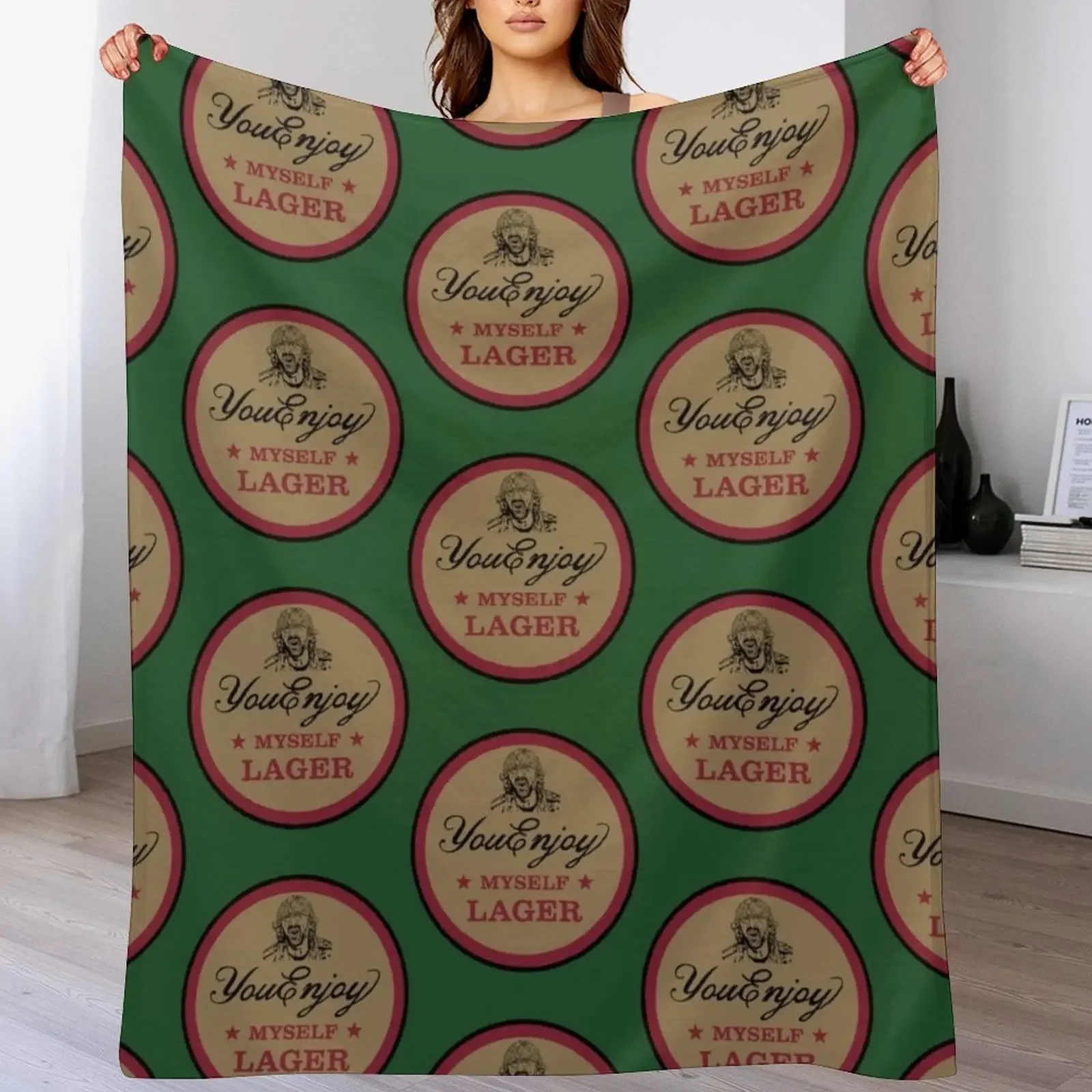 

You Enjoy Myself Lager Throw Blanket Luxury Designer Polar Comforter Sofa Throw Blankets