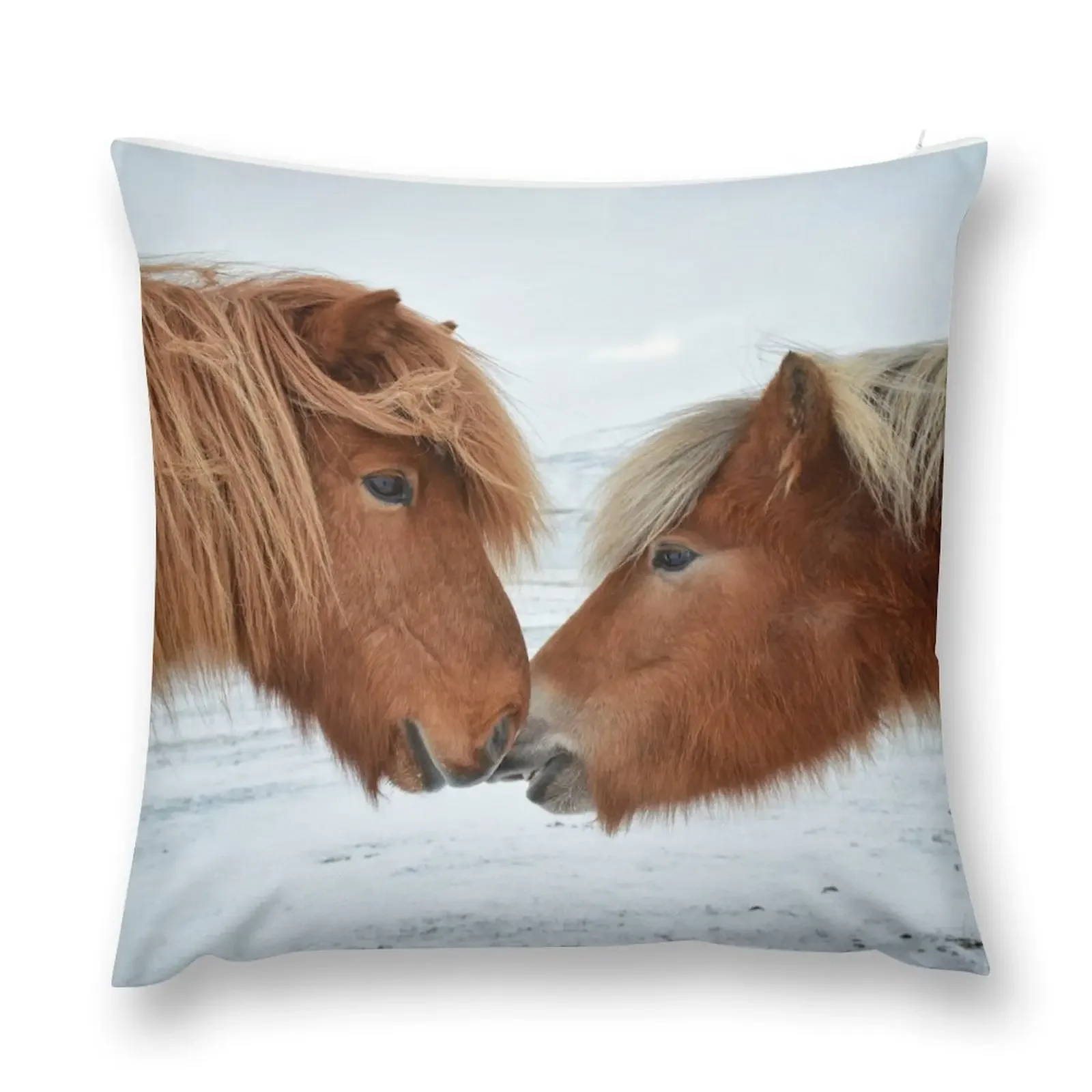 

Icelandic horses greeting each other Throw Pillow Christmas Covers Pillowcases For Pillows christmas ornaments 2025 pillow