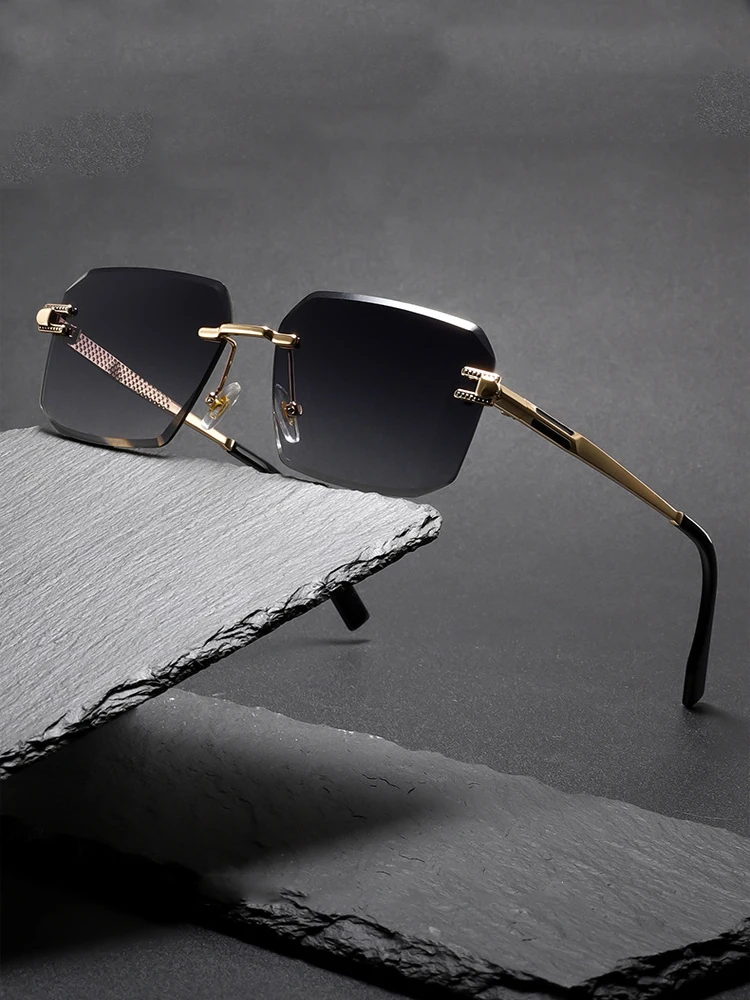 Neue Mann Sonnenbrille Frau UV400 Quadratische Brillen Mode Vielseitige Trend Shades Hohe Qualität Randlose Sonnenbrillen Unisex Outdoor Sport – Detail 5