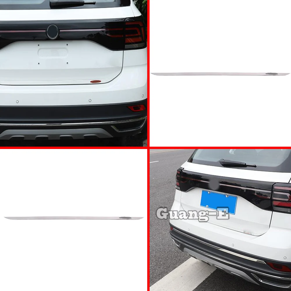 For Volkswagen VW T-cross Tcross 2019 2020 2021 2022 2023 Car Steel Rear Door Bottom Tailgate Trunk Lid Tail Gate Trim Frame