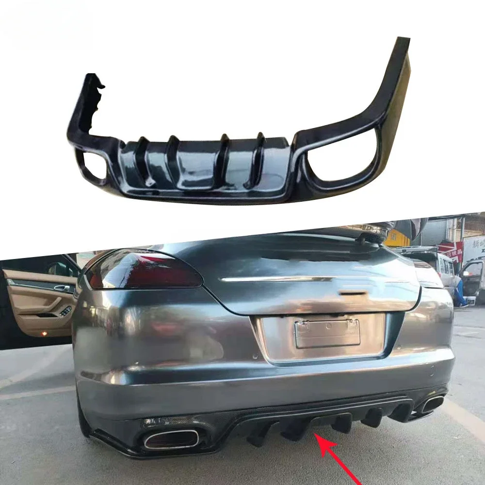 Rear Bumper Lip Diffuser Cover Carbon Fiber Auto Car Modeling for Porsche Panamera 970.1 2010-2014 Standard Dry Carbon