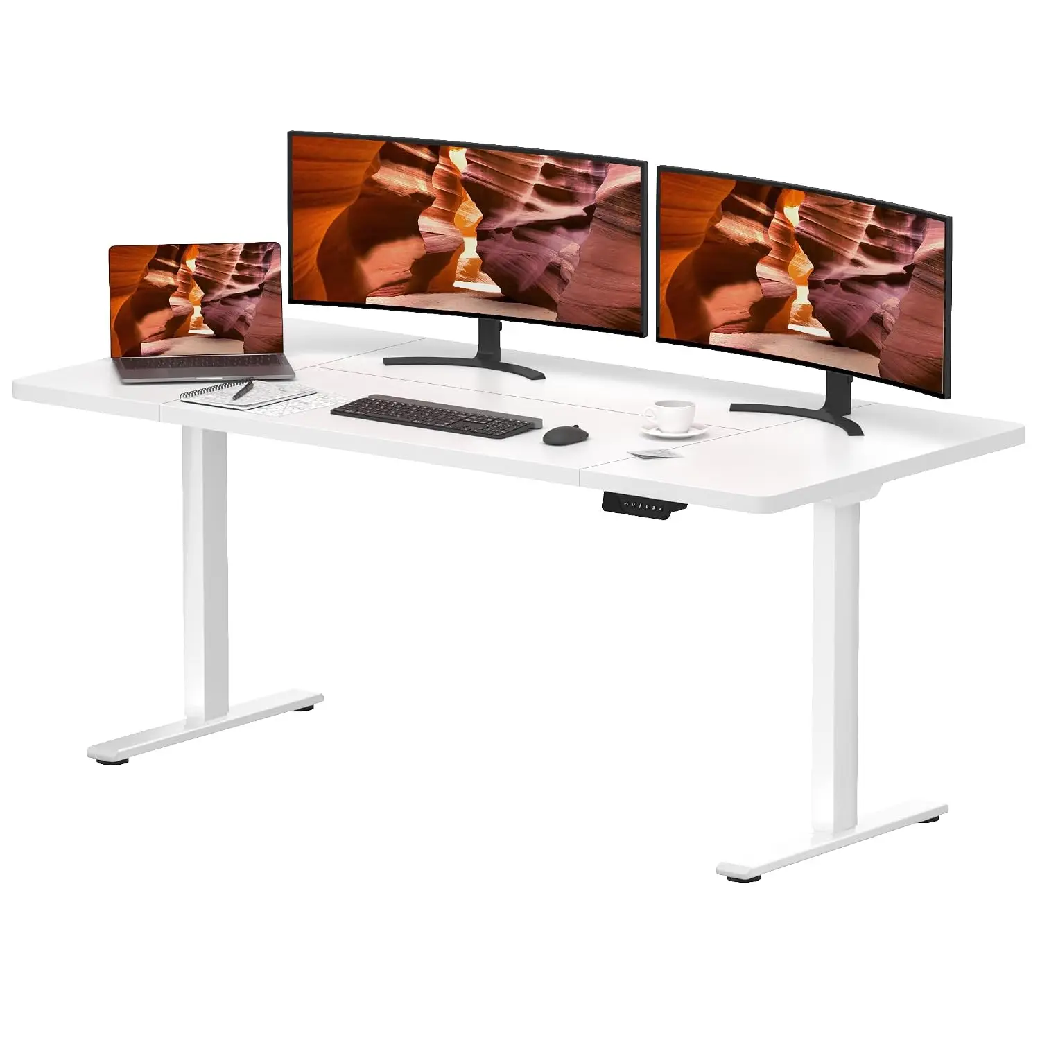Dual Motor Adjustable Standing Desk Home Office 71x31