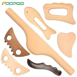 Herramienta de masaje Guasha de madera, herramienta de raspado de grado para raspar tejidos blandos, material de fisioterapia, utilizada para espalda, piernas, brazos, cuello