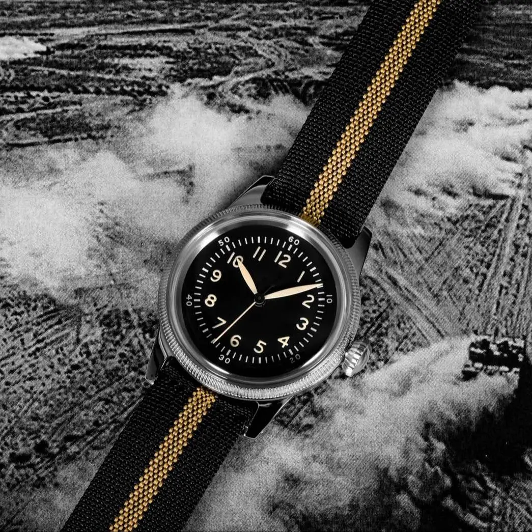 

RDUNAE мужские кварцевые часы RA07 MIYOTA Super 2035, водонепроницаемые светящиеся ретро военные часы из нержавеющей стали, Reloj Hombre