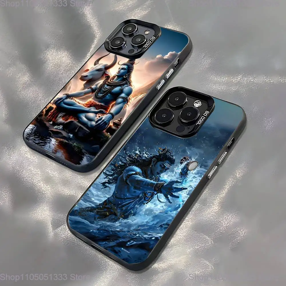 

Mahadev Lord Shiva of India Phone Case For iPhone 16,15,14,13,12,11,Pro,XS,Max,Plus,Mini,SE Black Candy Matte Shockproof Cover
