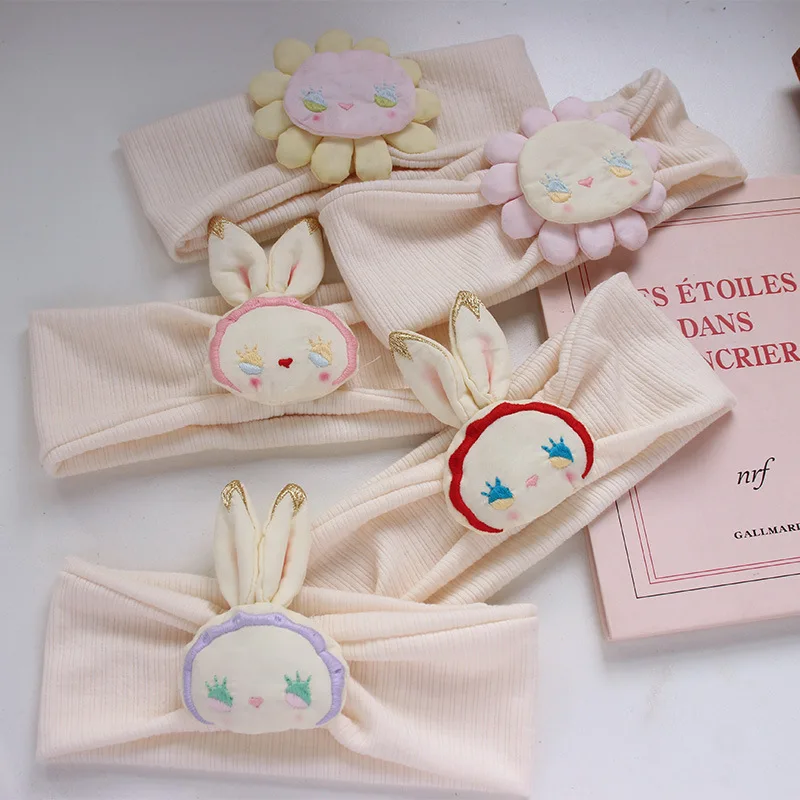 

Cute Cartoon Rabbit Headband for Newborn Soft Hair Accessories Baby Girls Autumn Nylon Turban Toddlers Turbante Recien Nacida